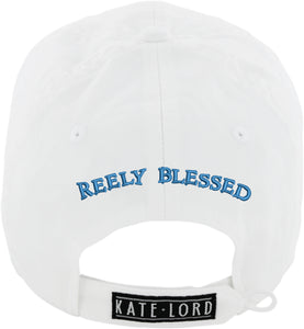 Ladies Reely Blessed Tuna Hat, White back