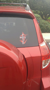 Red & White Decal