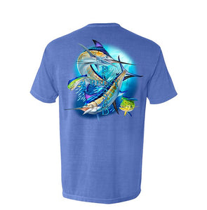 Marlin Mahi Short Sleeve T-shirt in Flo Blue