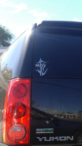 Silver & White Decal