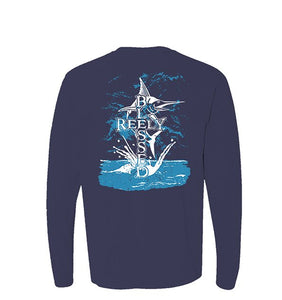 Reely Blessed Long Sleeve T-Shirt China Blue