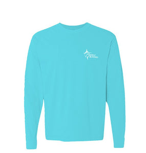 Reely Blessed Long Sleeve T-Shirt Lagoon Blue